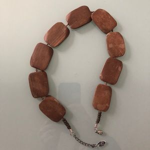 Cute chunky wood necklace